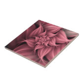 Carreau Superbe Fleur Rose Fractale (Côté)