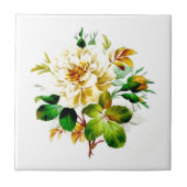 Carreau Superbe Floral Rose Blanche (Devant)