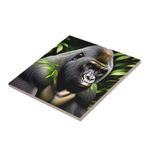 Carreau Superbe Gorille Argent - Jungle King