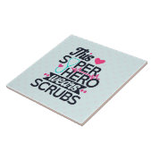 Carreau Superbe infirmière Superhero dire la typographie (Côté)