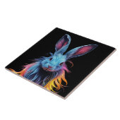 Carreau Superbe Lapin Bleu en feu (Côté)