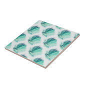 Carreau Superbe Motif de feuille de palmier vert (Côté)