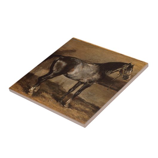 Carreau Support gris de cheval par Theodore Gericault (Côté)