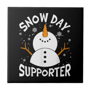 Carreau Supporter Jour de neige Flamme de neige Funny Ense