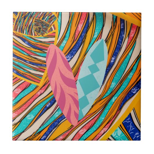 Carreau Surf aventure colorée (Devant)