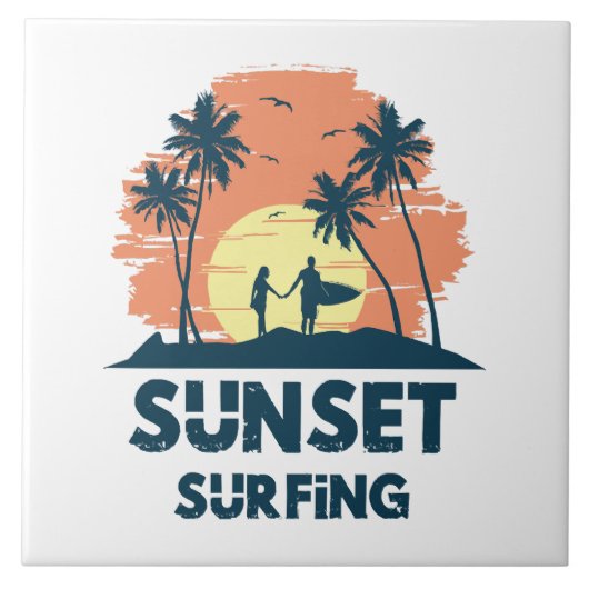 Carreau Surf -Sunset Surf (Devant)