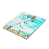 Carreau Survoler La Ville Avec Des Ballons (Côté)