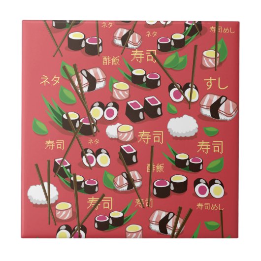 Carreau Sushi Rouge (Devant)
