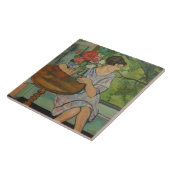 Carreau Suzanne Valadon Jeune fille devant une fenêtre (Côté)