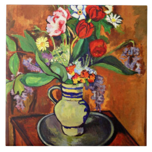 Carreau Suzanne Valadon - Vase des fleurs, 1930