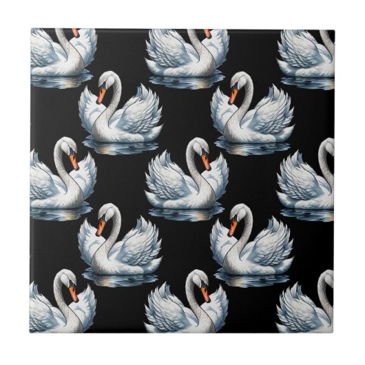 Carreau Swan Birds Design Motif (Devant)