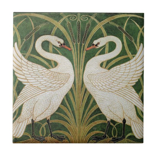 Carreau Swans Rush Iris Walter Crane (Devant)