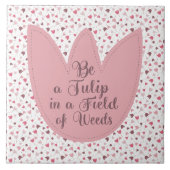 Carreau Sweet Simple Tulip Motif rose, toutes les directio (Devant)