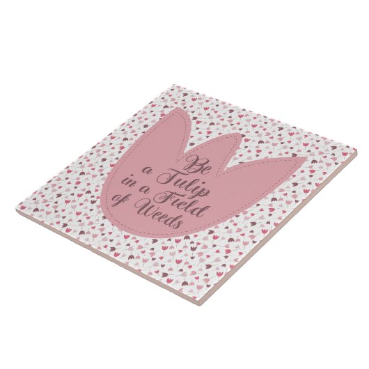 Carreau Sweet Simple Tulip Motif rose, toutes les directio (Côté)