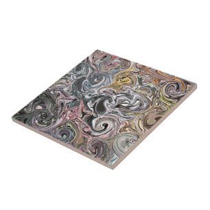 CARREAU "SWIRLS MULTI-COLORÉS" (MANIP NUMÉRIQUE)TILE CÉRAM