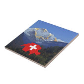 Carreau Swtzerland Jungfrau et drapeau (Côté)