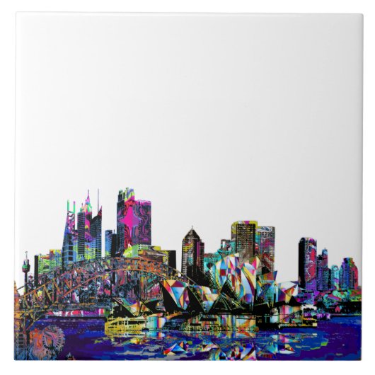 Carreau Sydney, Australie en graffiti (Devant)