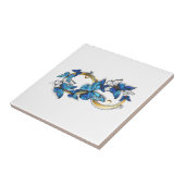 Carreau Symbol Infinity of Blue Morpho Butterflies (Côté)