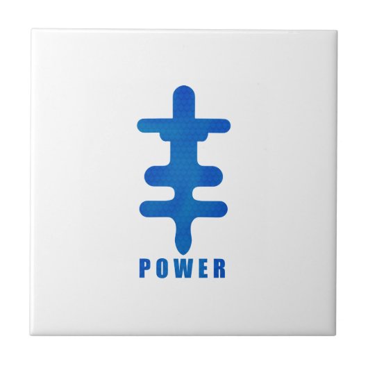 Carreau Symbole Adinkra Power Okodee Mmoare Gidea (Devant)