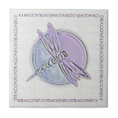 Carreau Symbole bleu pourpre de libellule (Devant)