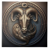 Carreau Symbole Capricorne Zodiac Capricorne Horoscope (Devant)