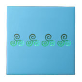 Carreau Symbole celtique antique Triskele vert Sky Blue (Devant)