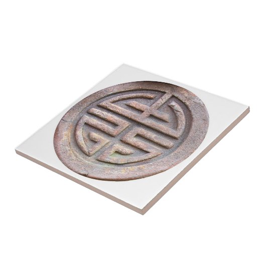 Carreau Symbole chinois de longévité (Côté)