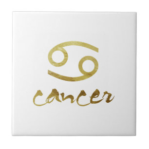 Carreau Symbole de Cancer de feuille d'or