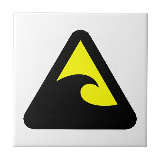 Carreau Symbole de danger du tsunami (Devant)