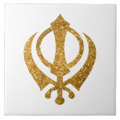 Carreau SYMBOLE DE Glitterie Sikh Khanda (Devant)