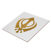 Carreau SYMBOLE DE Glitterie Sikh Khanda (Côté)