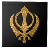 Carreau SYMBOLE DE Glitterie Sikh Khanda (Devant)