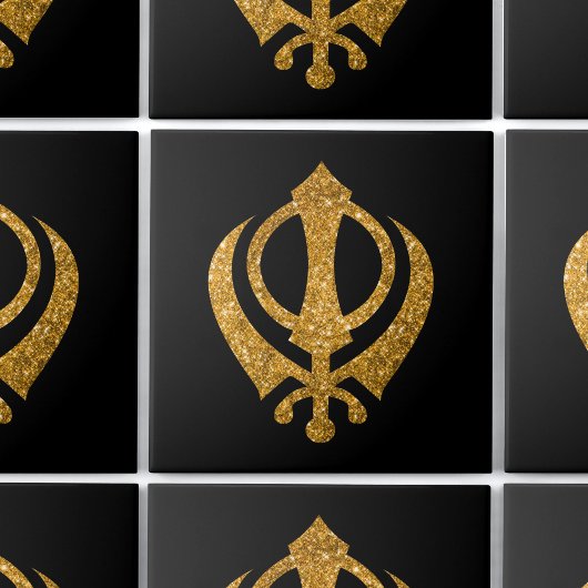 Carreau SYMBOLE DE Glitterie Sikh Khanda
