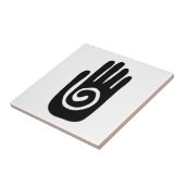 Carreau symbole de la main Hopi guérir spirale paume améri (Côté)