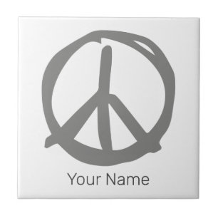 Carreau SYMBOLE DE LA PAIX SYMBOLE Vintage POUR Hippie Pac