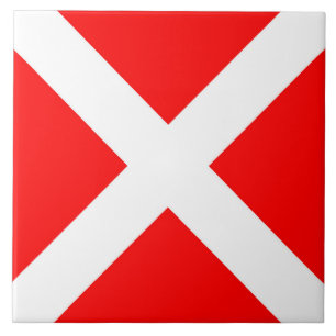 Carreau symbole de l'alphabet maritime quatre