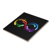 Carreau Symbole de l'infini des comètes arc-en-ciel (Côté)
