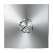 Carreau Symbole de paix graphique dégradé en acier (Devant)