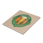 Carreau Symbole de pub irlandais personnalisé avec nom per (Côté)