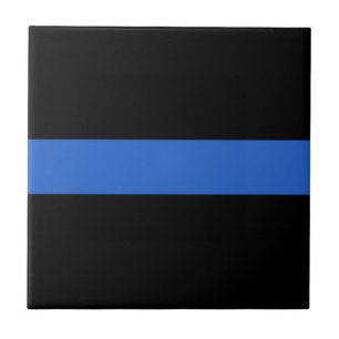 Carreau Symbole de solidarité de la police sur le drapeau