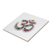 Carreau Symbole de yoga d'Aum Namaste d'ohm de l'OM (Côté)