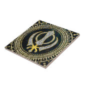Carreau Symbole décoratif de Khanda avec les pierres (Côté)
