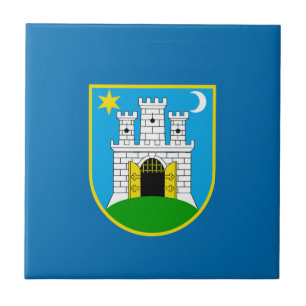 Carreau Symbole du drapeau de la ville de Zagreb