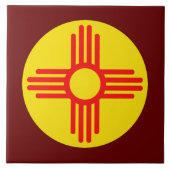 Carreau Symbole du soleil Zia du Nouveau-Mexique (Devant)