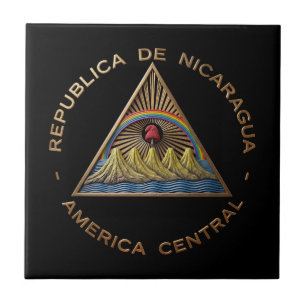Carreau symbole emblème drapeau national Nicaragua armoiri