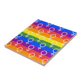 Carreau Symbole féminin Motif arc-en-ciel (Côté)