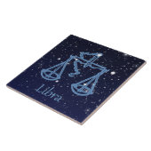 Carreau Symbole Libra Constellation et Zodiac avec étoiles (Côté)