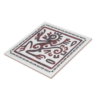 Carreau Symbole maya de singe