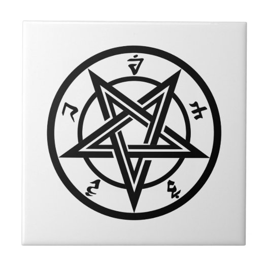 Carreau Symbole pentagramme classique (Devant)