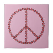 Carreau SYMBOLE rose DE LA PAIX (Devant)